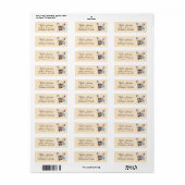 Franse Bulldog Hond Retouradres Label (Full Sheet)