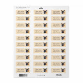 Franse Bulldog Hond Retouradres Label (Full Sheet)