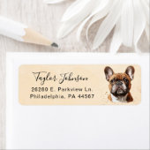 Franse Bulldog Hond Retouradres Label (Insitu)