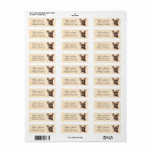 Franse Bulldog Hond Retouradres Label (Full Sheet)
