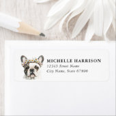 Franse Bulldog Hond Retouradreslabels Etiket (Insitu)