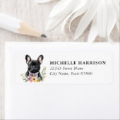 Franse Bulldog Hond Retouradreslabels Etiket (Insitu)