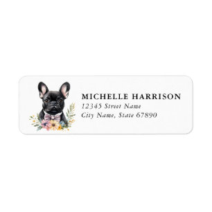 Franse Bulldog Hond Retouradreslabels Etiket