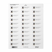 Franse Bulldog Hond Retouradreslabels Etiket (Full Sheet)