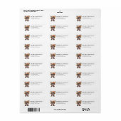 Franse Bulldog Hond Retouradreslabels Etiket (Full Sheet)