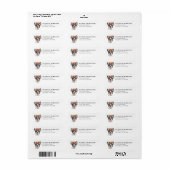 Franse Bulldog Hond Retouradreslabels Etiket (Full Sheet)