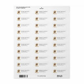Franse Bulldog Hond Retouradreslabels Etiket (Full Sheet)