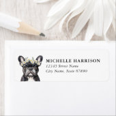 Franse Bulldog Hond Retouradreslabels Etiket (Insitu)
