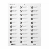 Franse Bulldog Hond Retouradreslabels Etiket (Full Sheet)