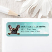 Franse Bulldog Hond Retouradreslabels Etiket (Insitu)