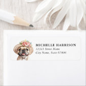 Franse Bulldog Hond Retouradreslabels Etiket (Insitu)
