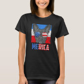 Franse Bulldog hond USA 4th of juli Amerikaanse vl T-shirt (Voorkant)