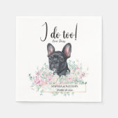 Franse Bulldog Honden Huwelijks Cocktailservetten Servet (Voorkant)