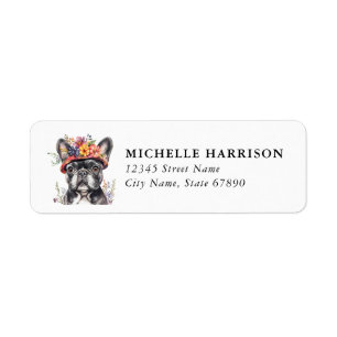 Franse Bulldog Honden Retouradreslabels Etiket