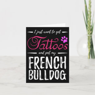 Franse Bulldog Hondenliefhebber Tattoo Funny Dog M Kaart