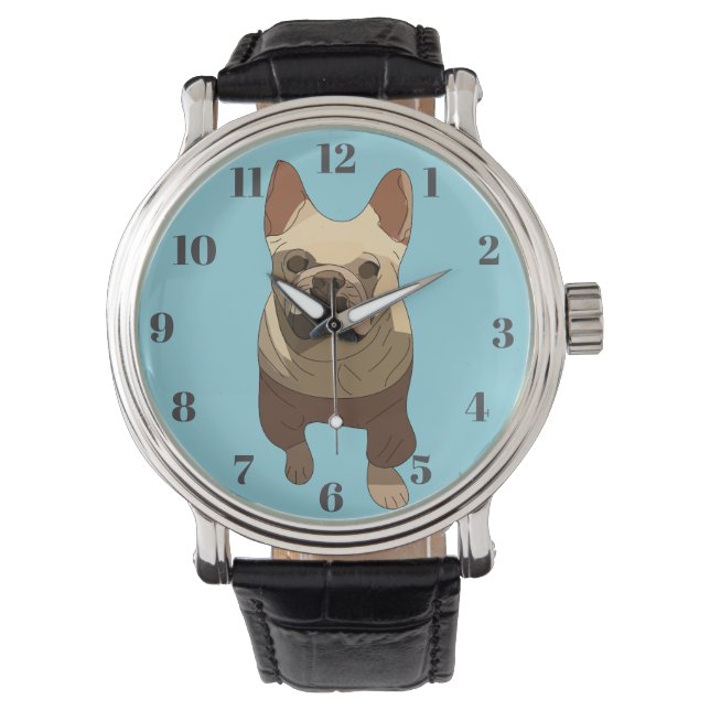 Franse Bulldog Horloge (Voorkant)