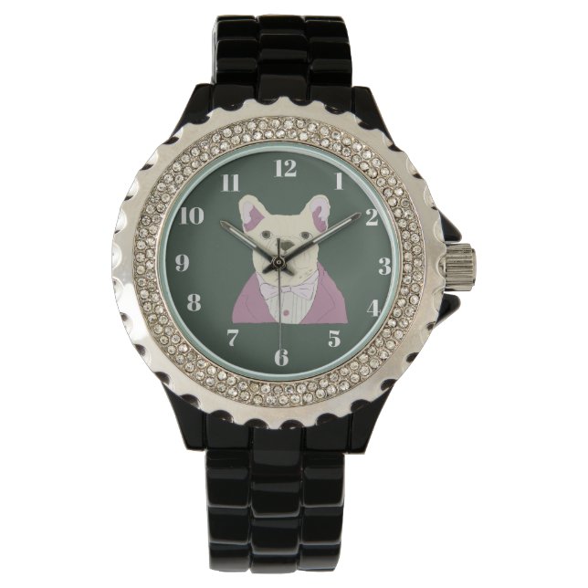 Franse Bulldog Horloge (Voorkant)