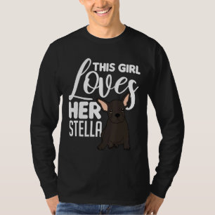 Franse Bulldog houdt van haar Stella T-shirt