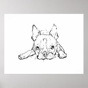 Franse Bulldog, Huisdier Herdenkingsprint Poster