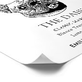 Franse Bulldog Huwelijkshandtekening Drink teken Poster (Hoek)