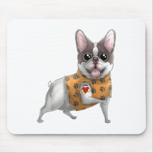 Franse Bulldog I Love Mom Tattoo Hond Shirt Moeder Muismat