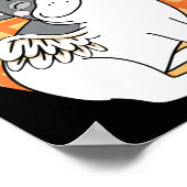 Franse Bulldog Ice Cream Frenchie Birthday Poster (Hoek)