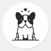 Franse bulldog icon stickers (Voorkant)