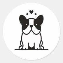 Franse bulldog icon stickers