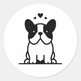 Franse bulldog icon stickers