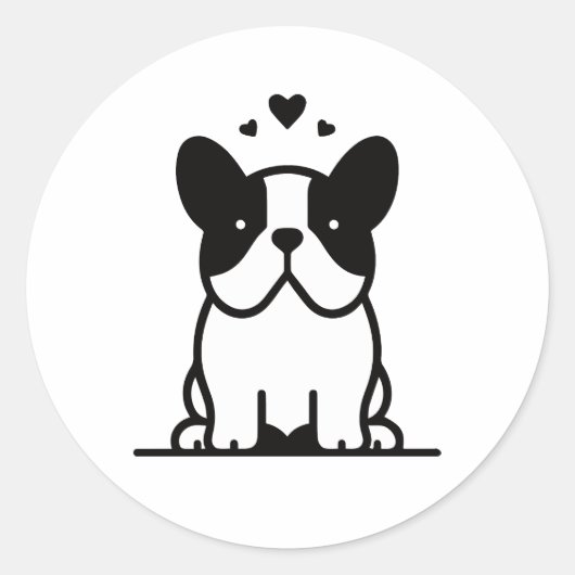 Franse bulldog icon stickers (Voorkant)