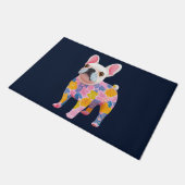 Franse Bulldog Illustratie kleurrijk Deurmat (Schuin)