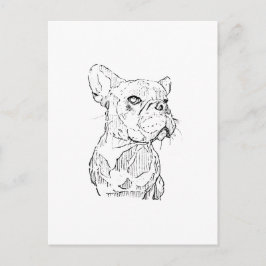Franse Bulldog Illustratie, Persoonlijk Briefkaart