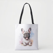 Franse Bulldog in aquarel Tote Bag (Voorkant)