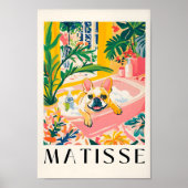 Franse Bulldog in bad, grappige badkamer muurkunst Poster (Voorkant)