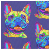 Franse Bulldog in Colors Stof (Close Up)