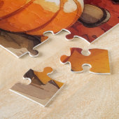 Franse Bulldog in de herfst verlaat Thanksgiving k Legpuzzel (Zijkant)