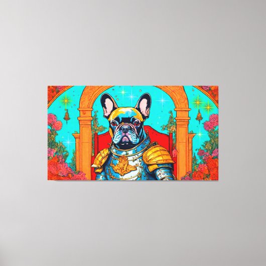 Franse Bulldog In De Tuin Van Aardse Lusten 5 Canvas Afdruk (Voorkant)