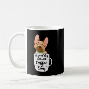 Franse Bulldog in een koffiekop Koffiemok