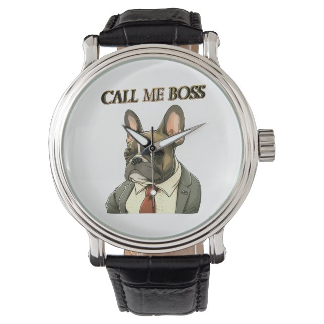 Franse Bulldog in een pak Horloge (Voorkant)