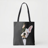 Franse Bulldog in een Tuxedo-Canvas tas (Voorkant)