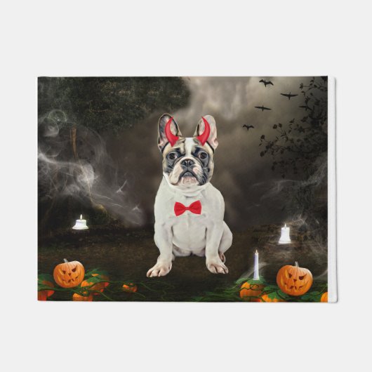 Franse Bulldog in Halloween Deurmat (Voorkant)