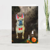 Franse Bulldog in Halloween-kostuum Kaart (Voorkant)