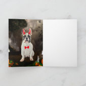 Franse Bulldog in Halloween Kostuum  Kaart (Binnen)