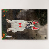 Franse Bulldog in Halloween kostuum Legpuzzel (Horizontaal)