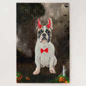Franse Bulldog in Halloween kostuum Legpuzzel (Verticaal)