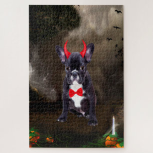 Franse Bulldog in Halloween kostuum Legpuzzel