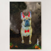 Franse Bulldog in Halloween kostuum Legpuzzel (Verticaal)
