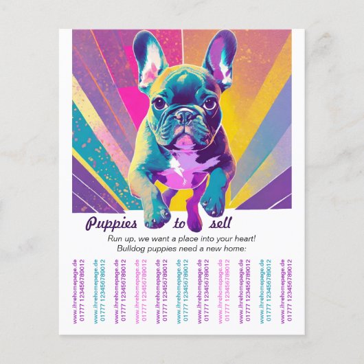 Franse Bulldog in je huis Flyer (Voorkant)