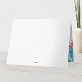 Franse Bulldog in Kerstbezorgwagen Sneeuw Kaart (Achterkant)