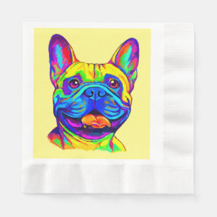 Franse Bulldog in kleur Servetten